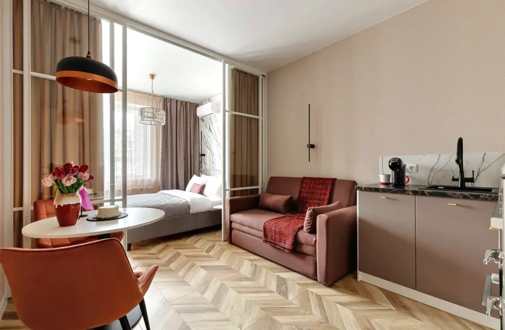 Квартира Студия Бордо в ЖК Абрикосово