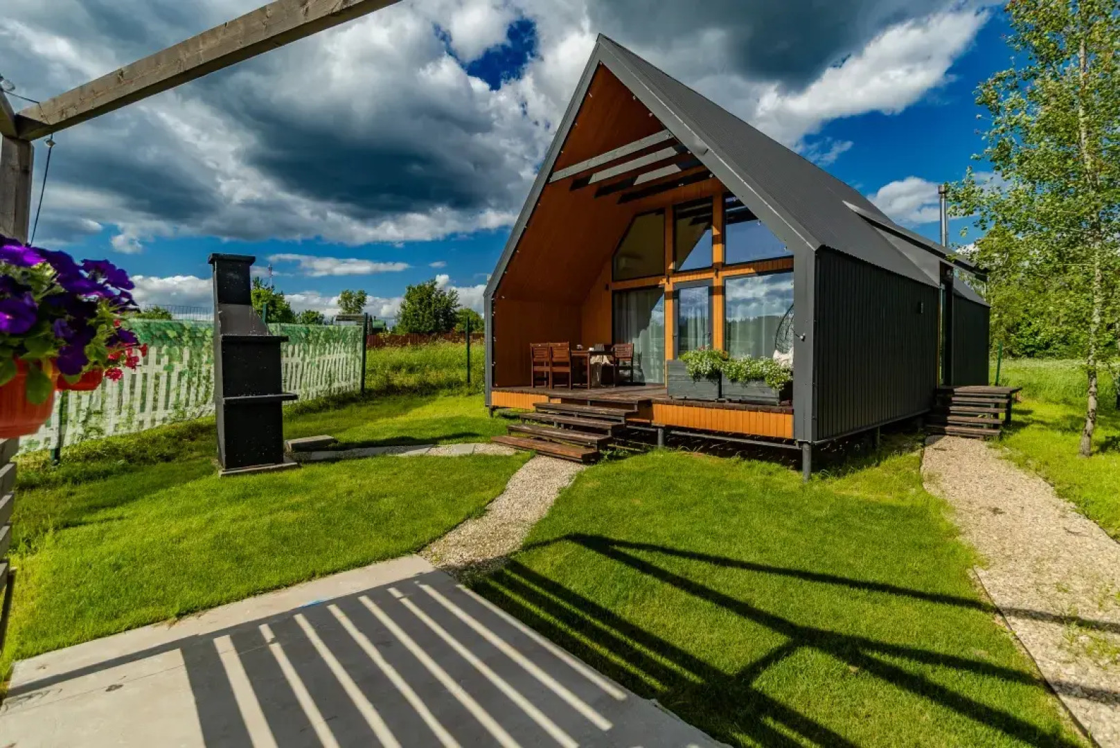 Частный Дом Барнхаус №5 с дровяной баней и горячим Чаном на 6 человек