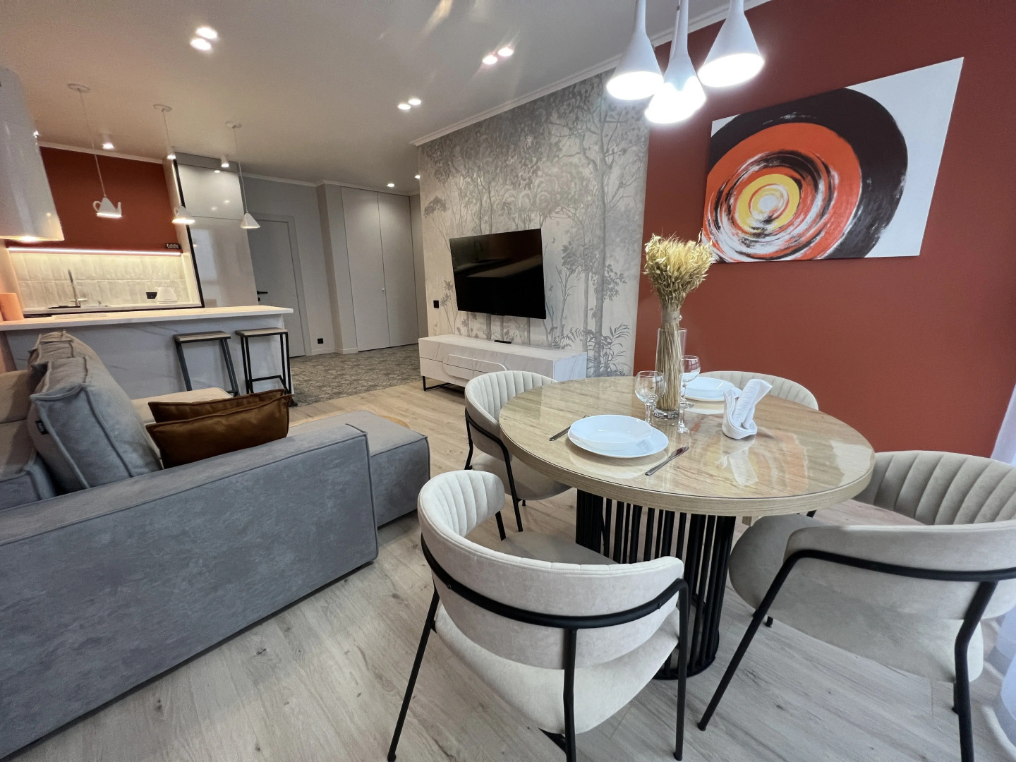 Апартаменты Румер с шикарным видом на парк с высокого этажа