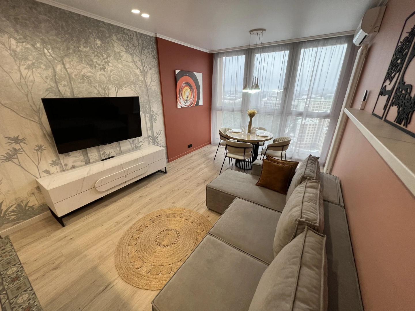 Апартаменты Румер с шикарным видом на парк с высокого этажа