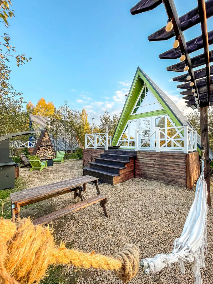 Глэмпинг А у реки