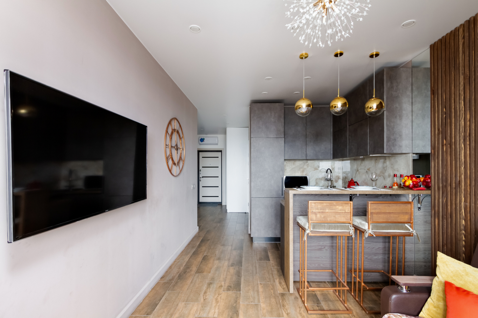 Апартаменты с видом на город с высоты птичьего полёта