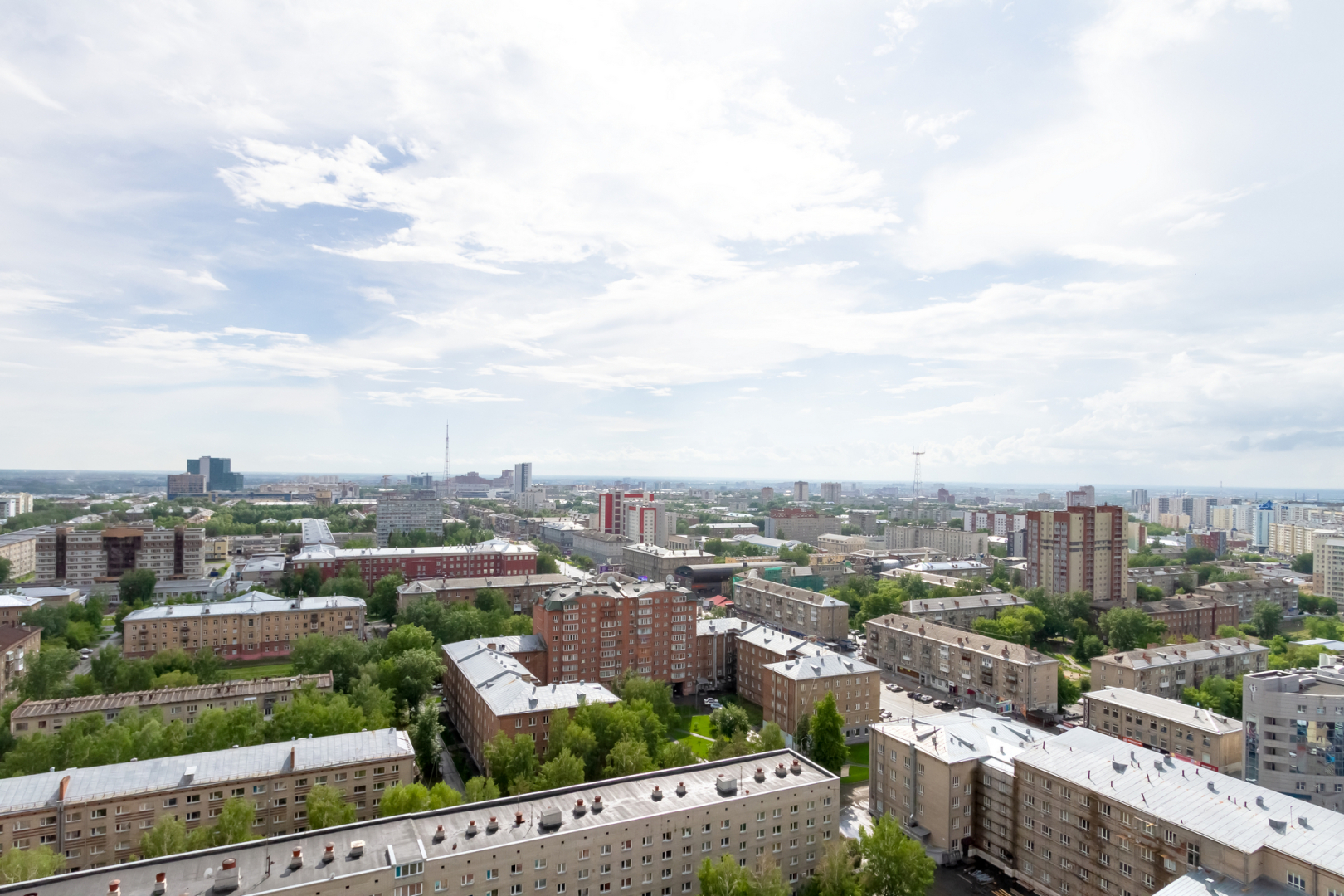 Апартаменты с видом на город с высоты птичьего полёта
