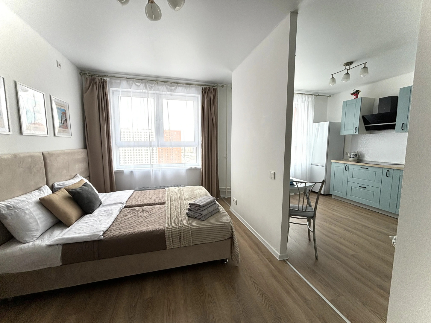 Апартаменты 2 для Пары и Семей для Командировочных до 4 гостей