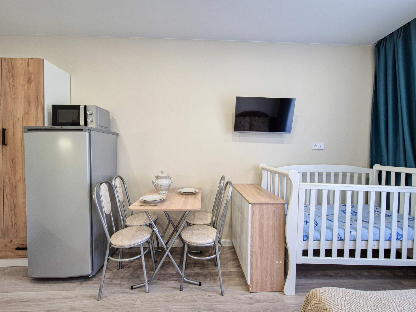 Апартаменты Студия для отдыха с маленьким ребенком