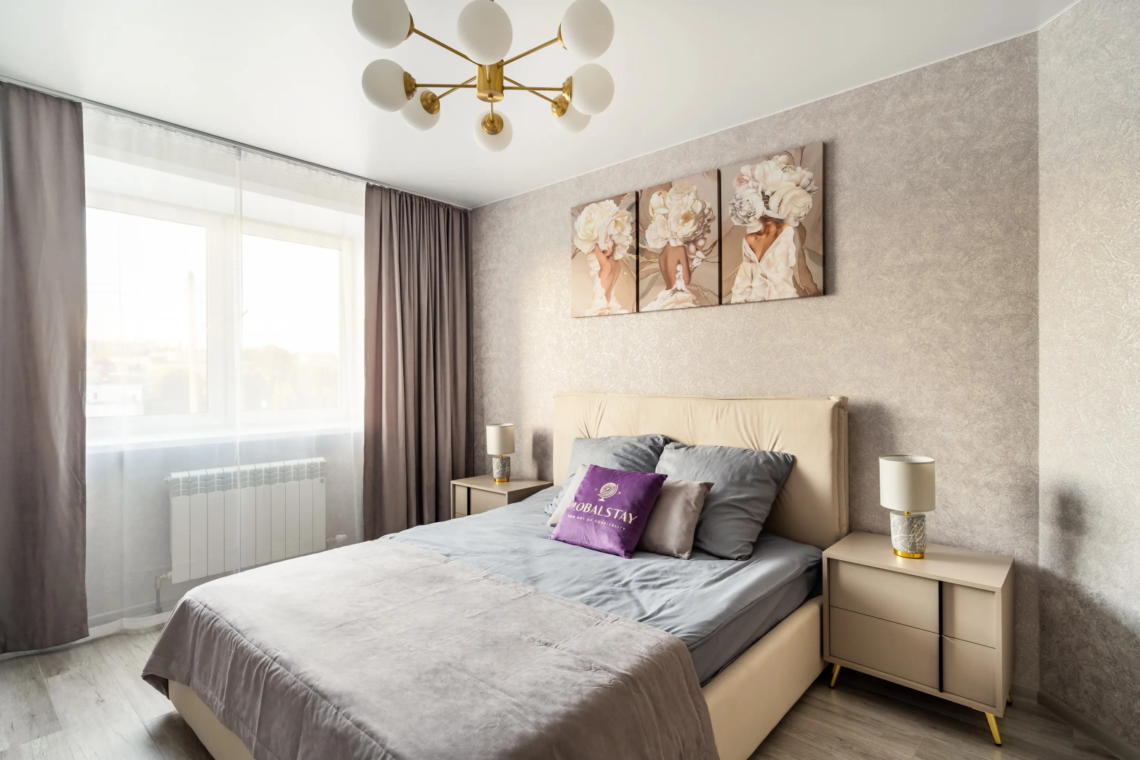 Апартаменты GLOBALSTAY Солнечная 3х Комнатная на Набережной Днепра