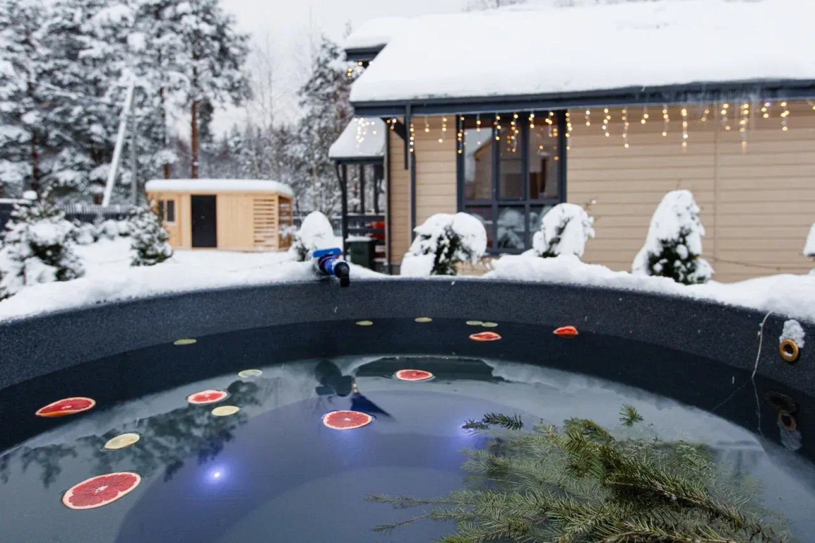 Частный дом Традиция отдыха - дом у озера c баней и купелью