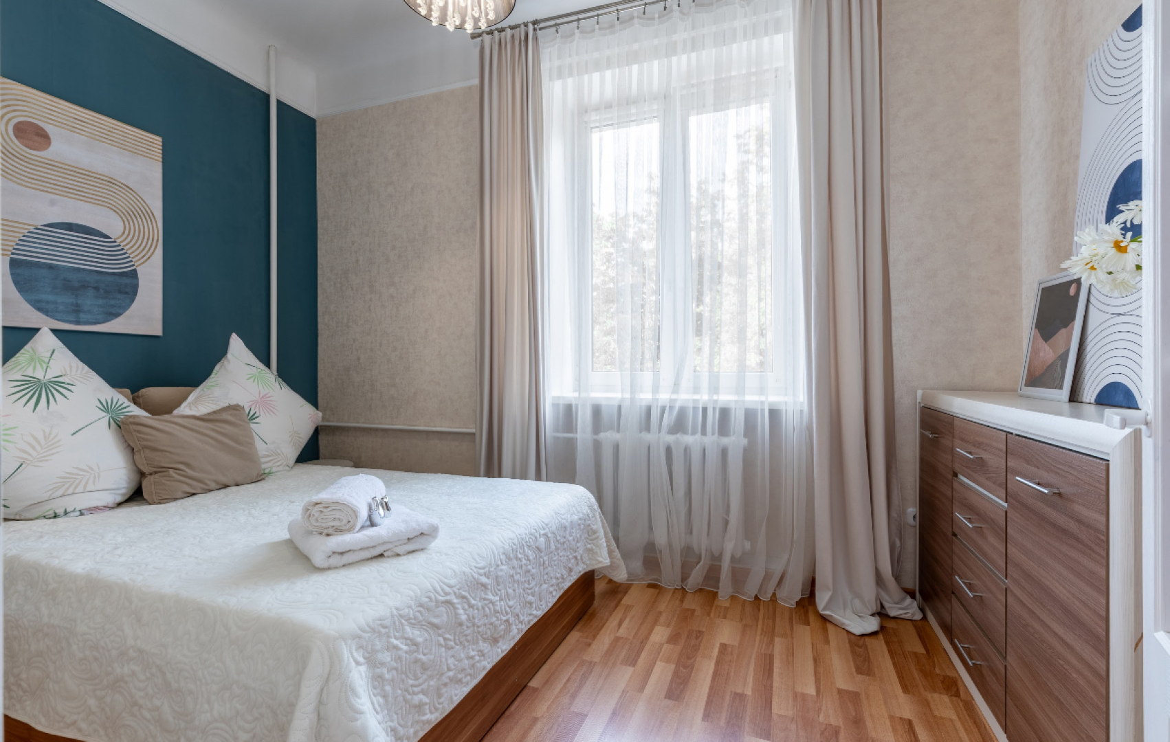 Квартира Трехкомнатная квартира с видом на город