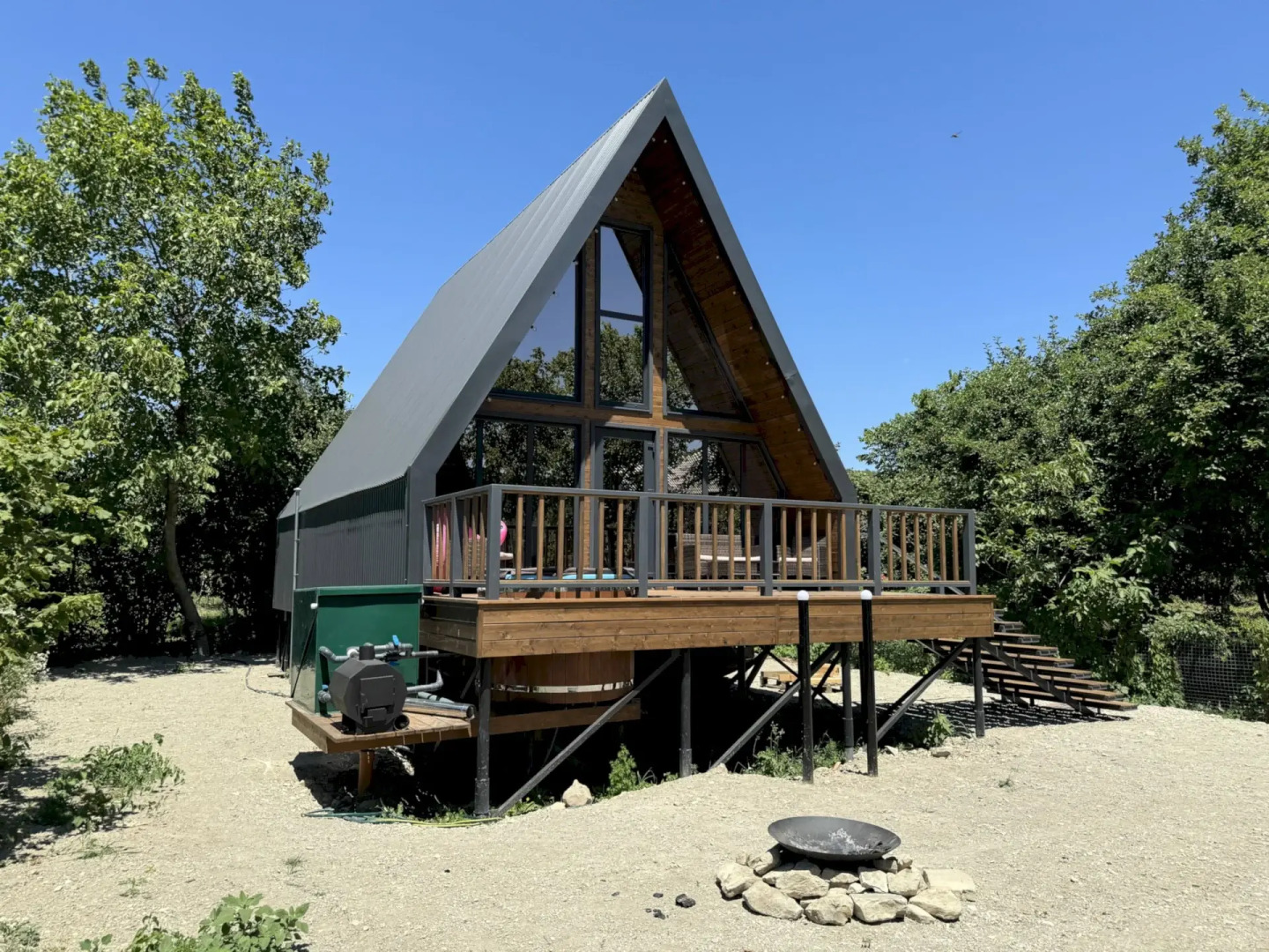 Частный Дом 391 А Фрейм Терраса с Видом на Горы Баня Фурако Мангал