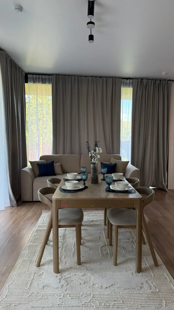 Частный дом Панорамный у реки с сауной, чаном и камином