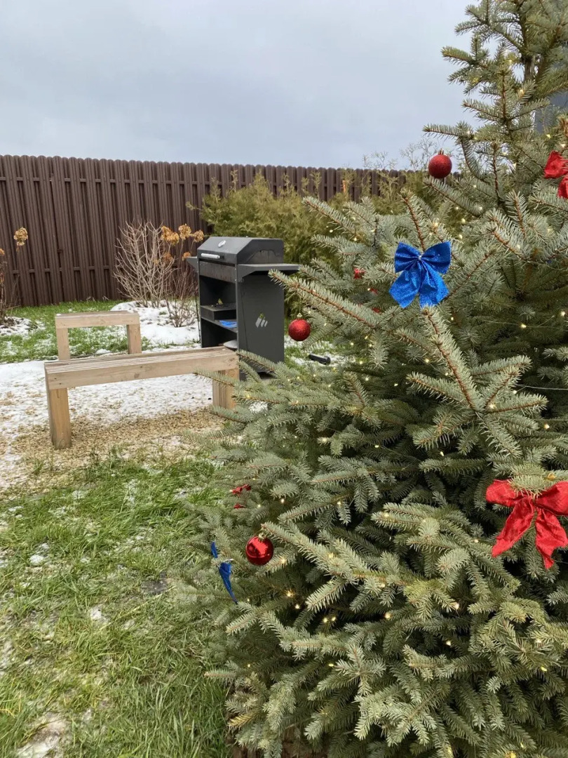 Частный дом с красивой костровой зоной