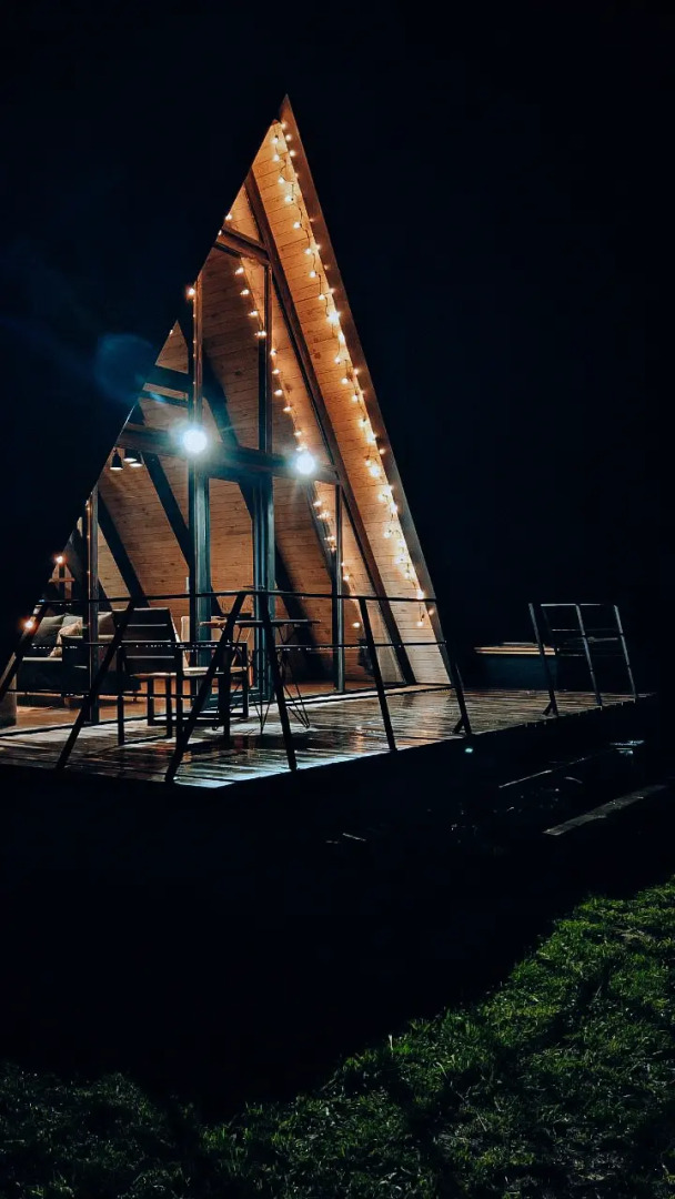 Шале двуэтажный А-фрейм с террасой