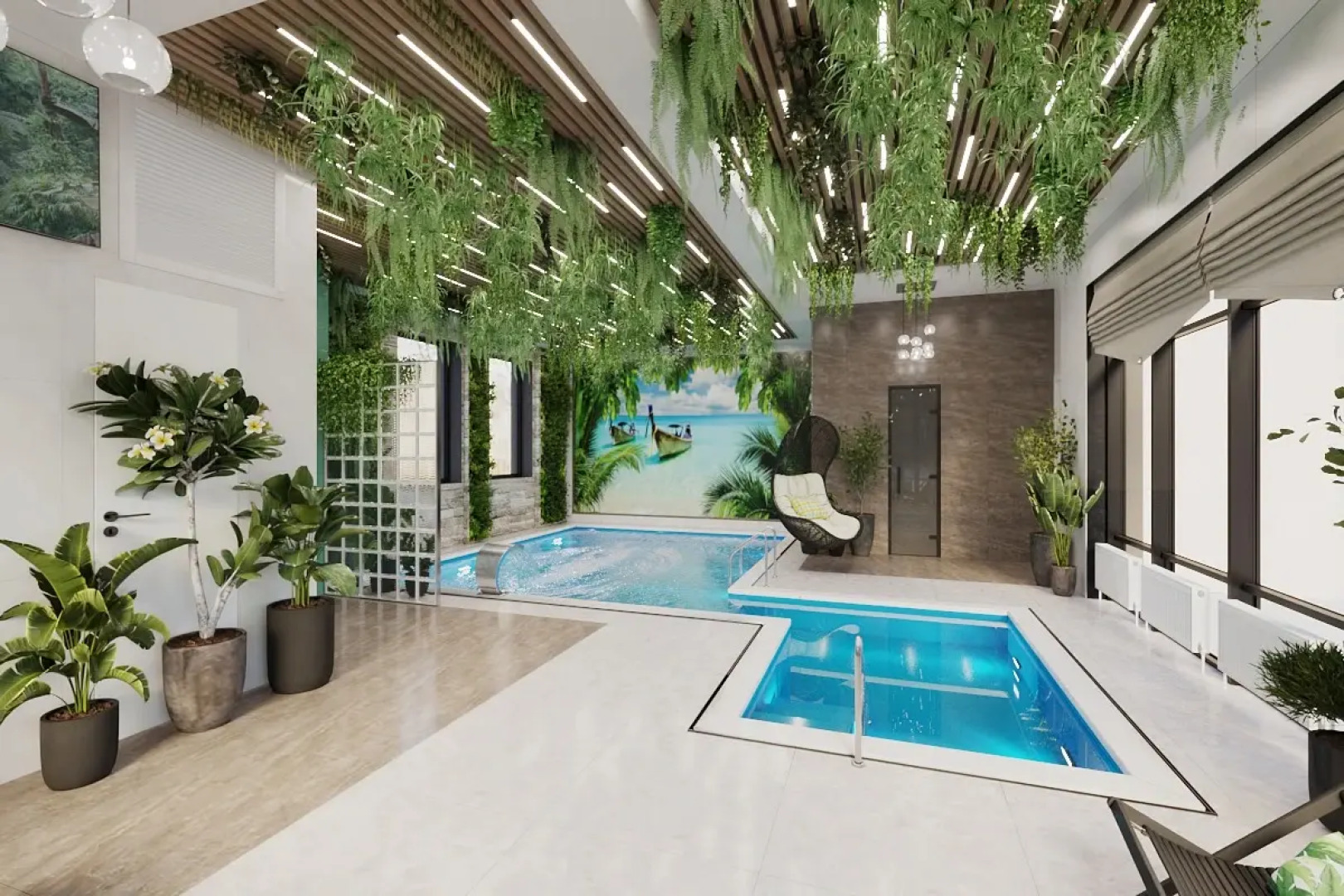 Апартаменты 2-к с услугами спа-комплекса 60 м