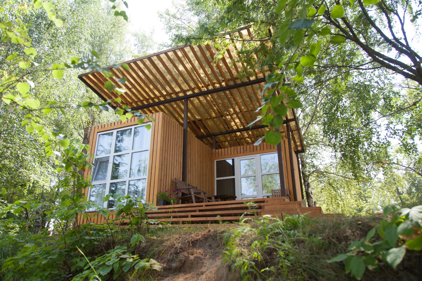 Глэмпинг Лес Река