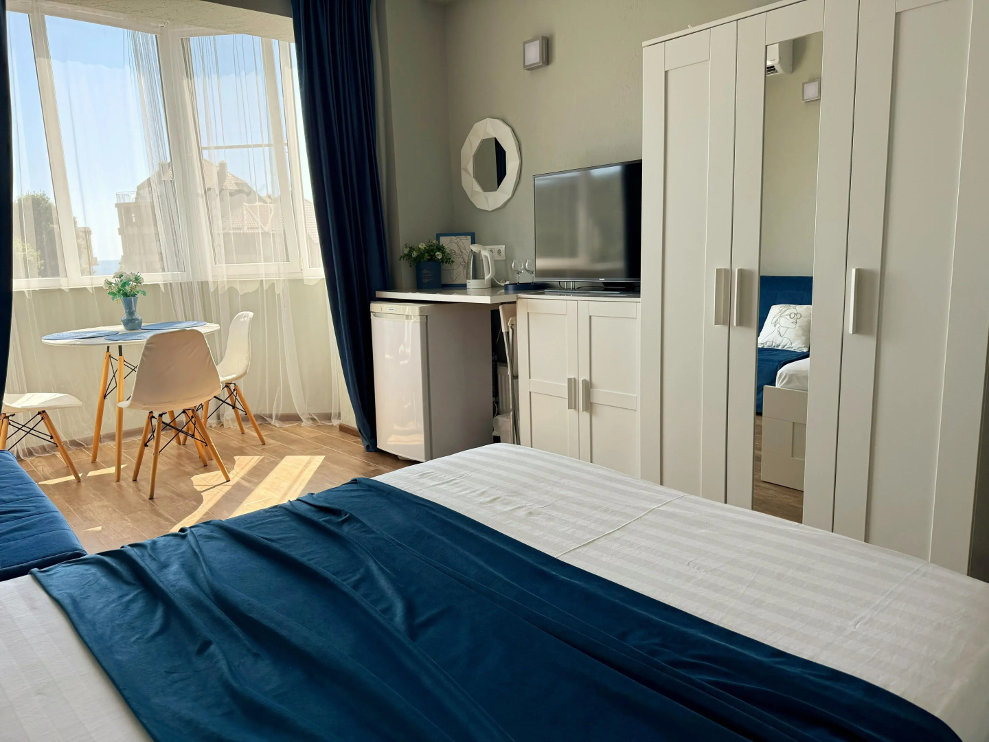 Апартаменты для Четверых с Видом на Море 3 Минуты до Пляжа