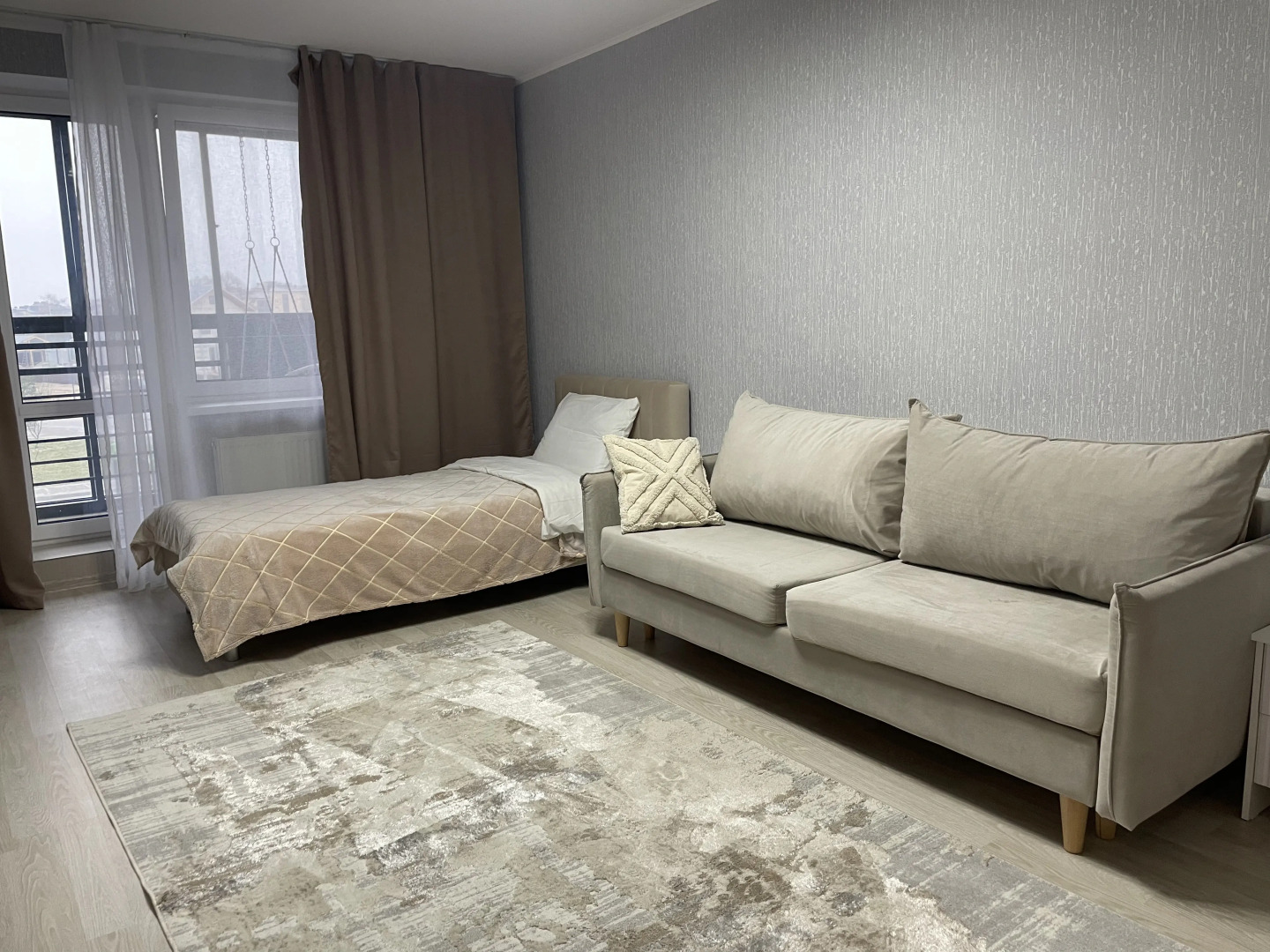 Квартира Просторная 2-комнатная квартира с лоджией в центре курорта Завидово