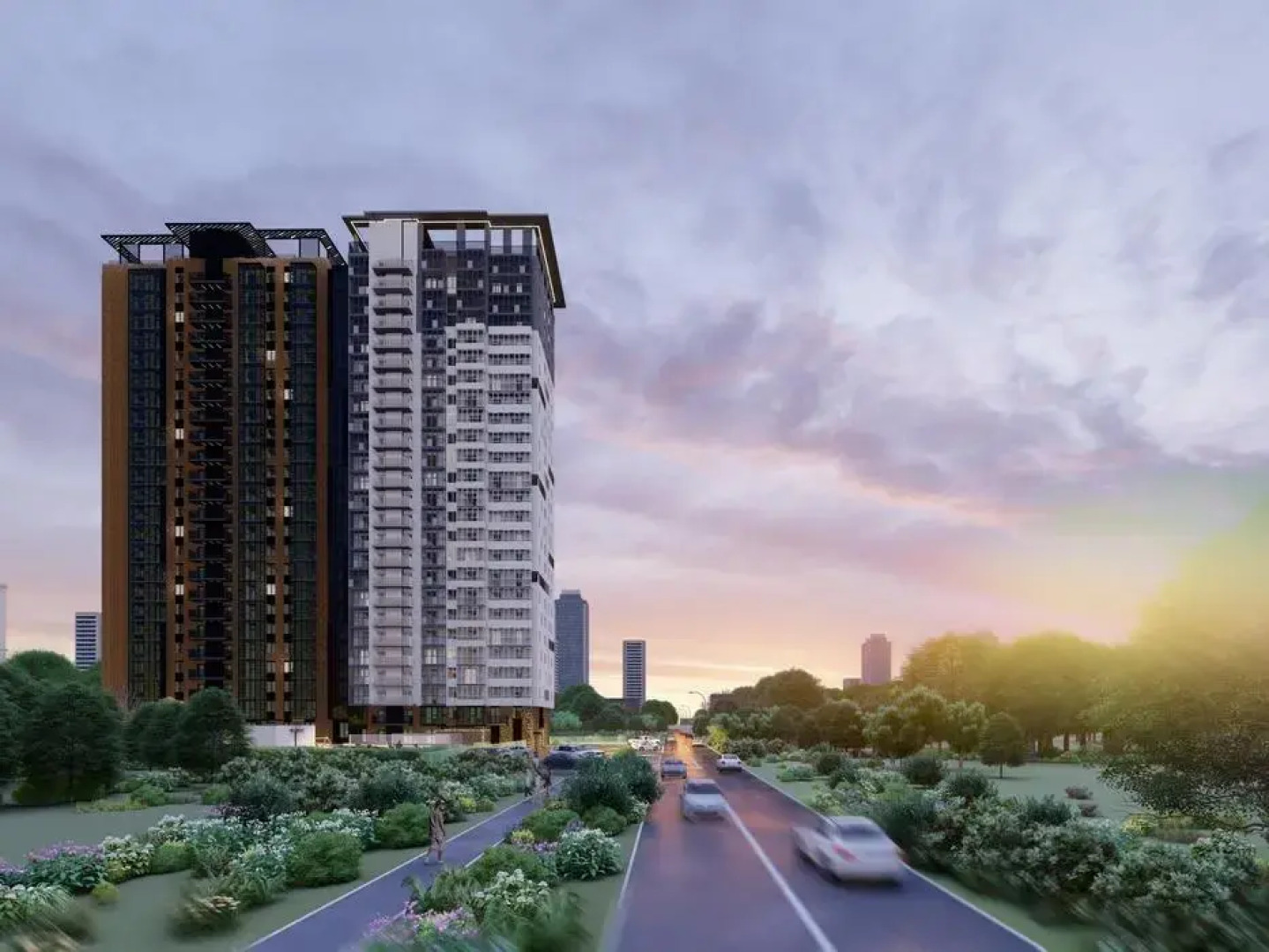 Апартаменты с Двумя комнатами в Новом доме с видом на Барамзиной 38