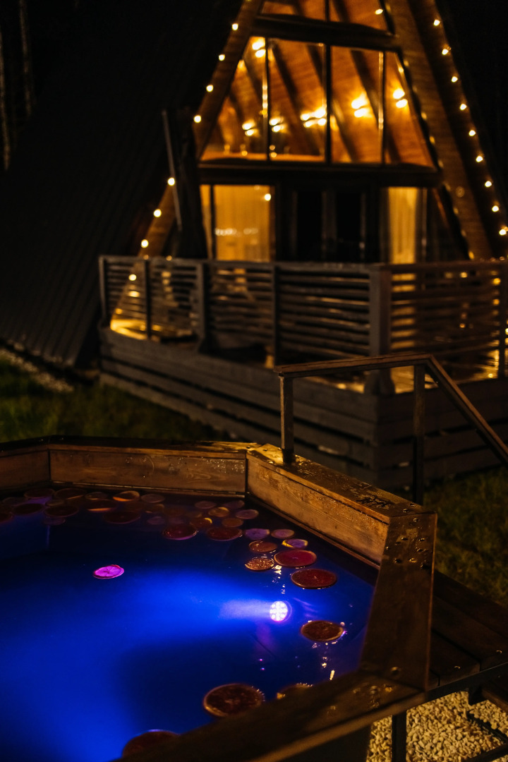 Частный дом A-frame Ванхейм с сибирским чаном