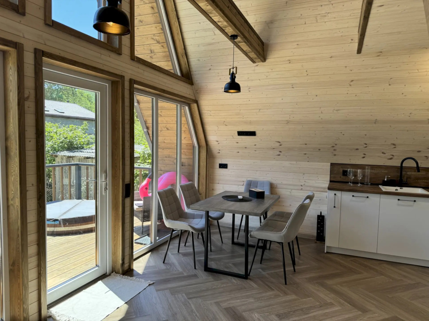 Частный Дом 391 А Фрейм Терраса с Видом на Горы Баня Фурако Мангал