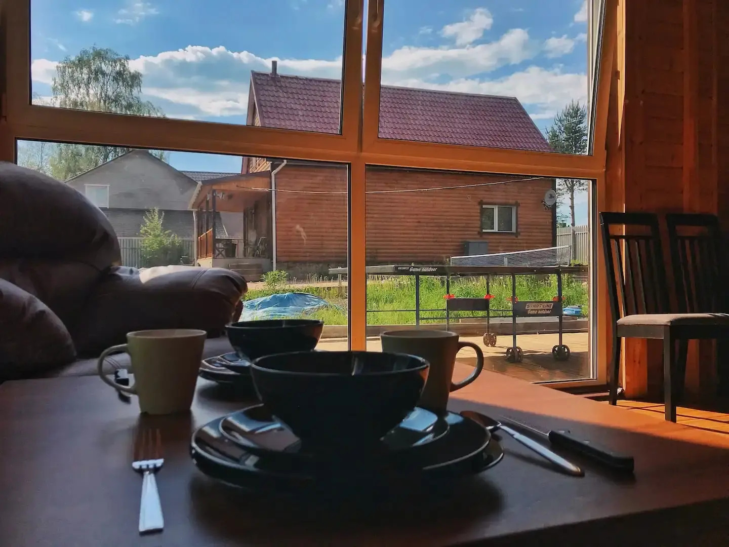 Дом с баней и камином