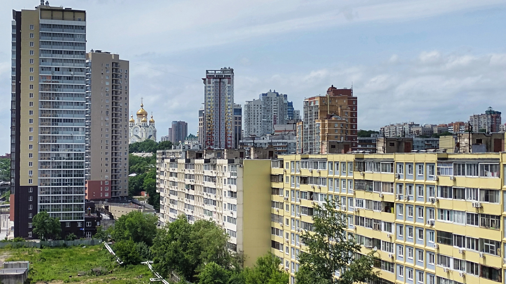 Квартира студия с видом на Амур и город