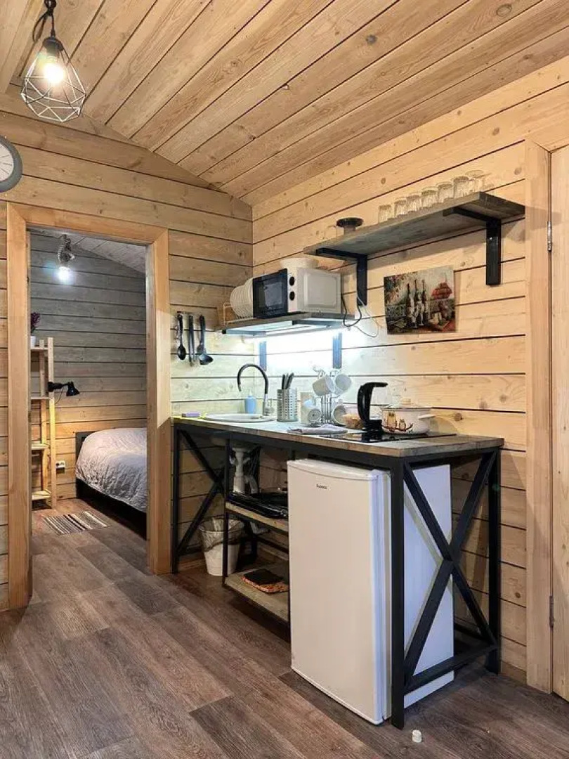 Частный дом в скандинавском стиле в березовом лесу