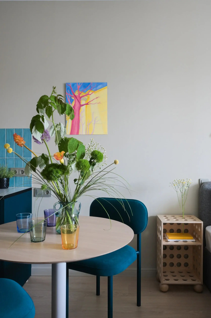 Квартира с бирюзовым настроением