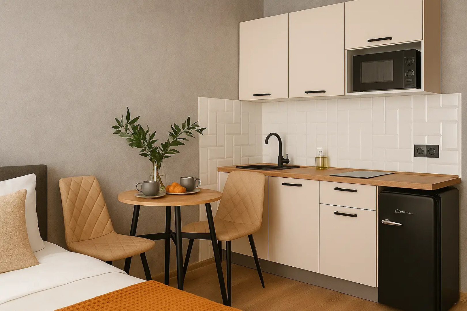 Апартаменты Светлая Студия Рядом с Метро Нижегородская