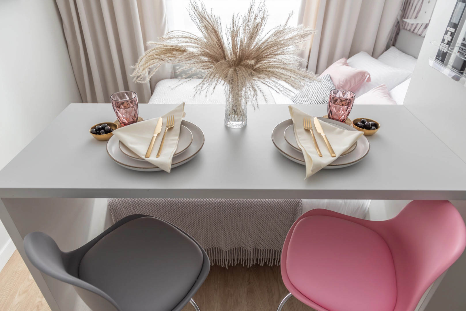 Квартира студия, романтичный дизайн