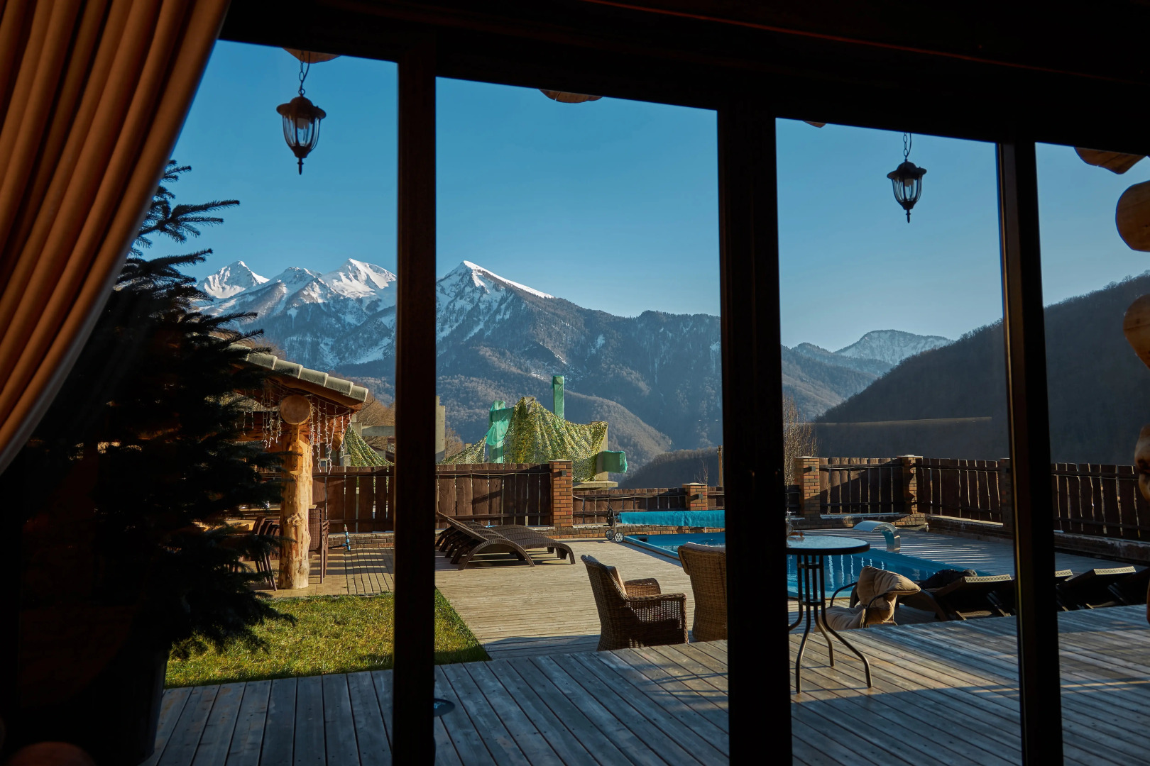 Шале Кедр 760, 5 спален, 12 гостей с бассейном и баней