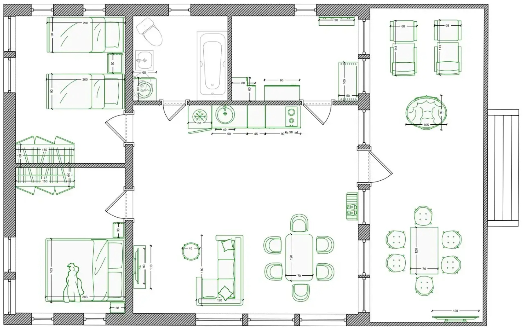 Гостевой дом Домик в КП Грин Лаундж