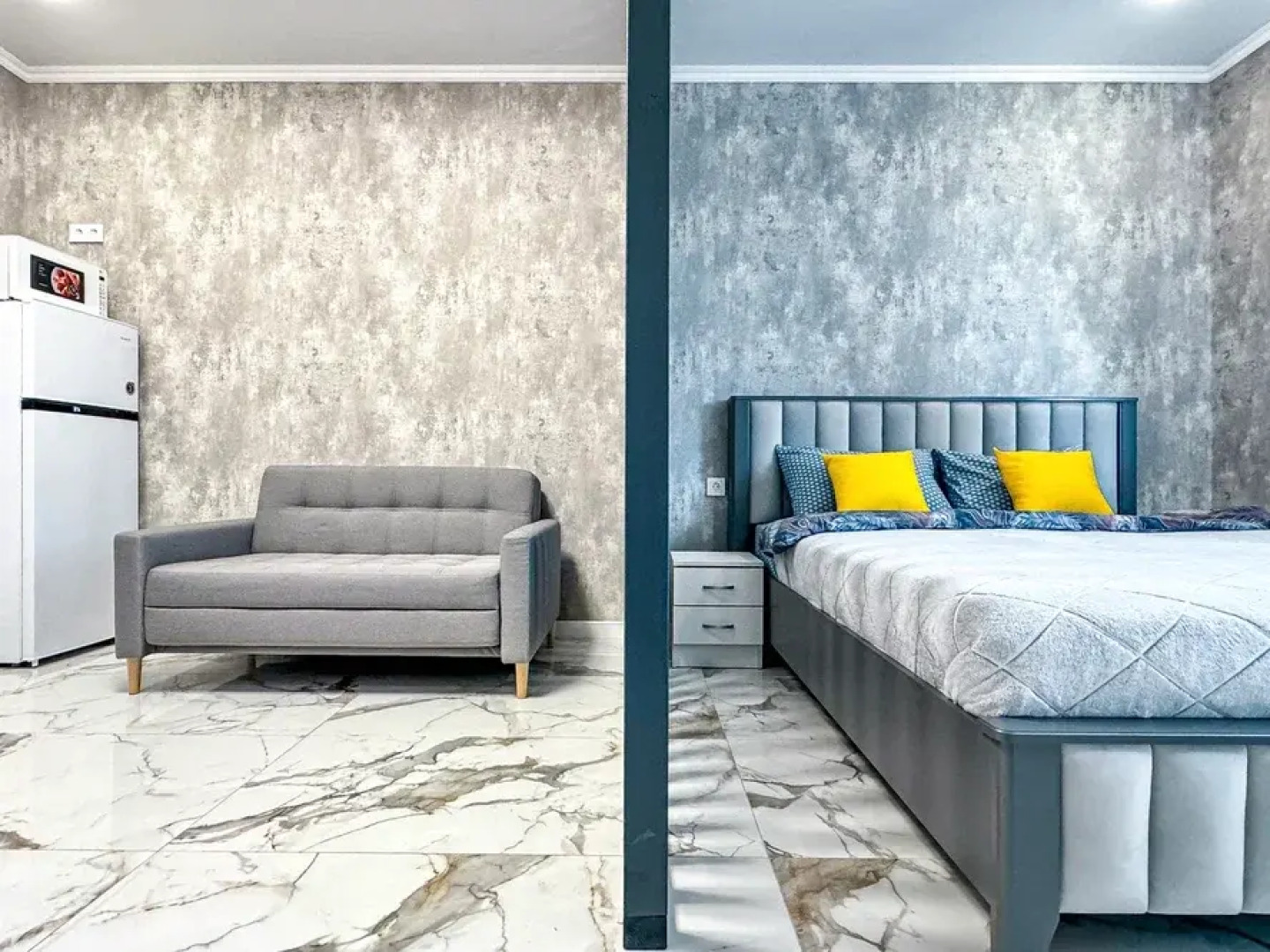 Квартира Уютная студия с балконом в новом доме Крымск Хоум