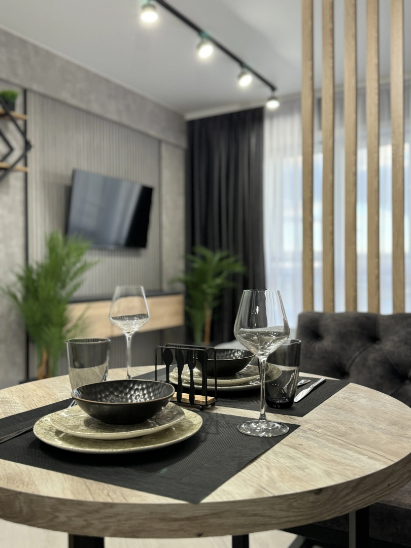 Апартаменты Видовая студия с дизайнерским ремонтом в центре ЖК Graff House