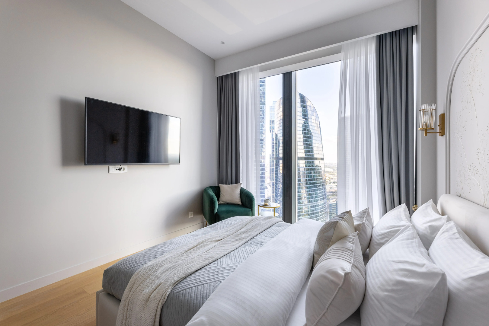 Квартира GM Apartments Суперсовременная Видовая Квартира в Neva Towers