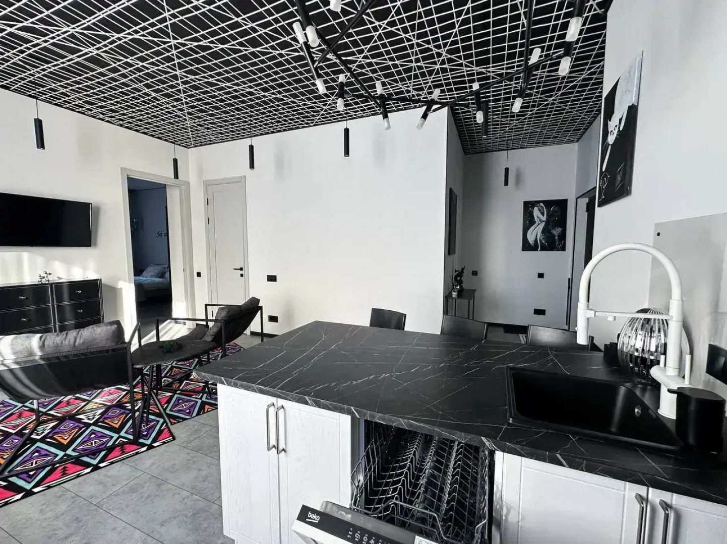 Квартира Top Rooms с эксклюзивным видом на набережную Москва-реку