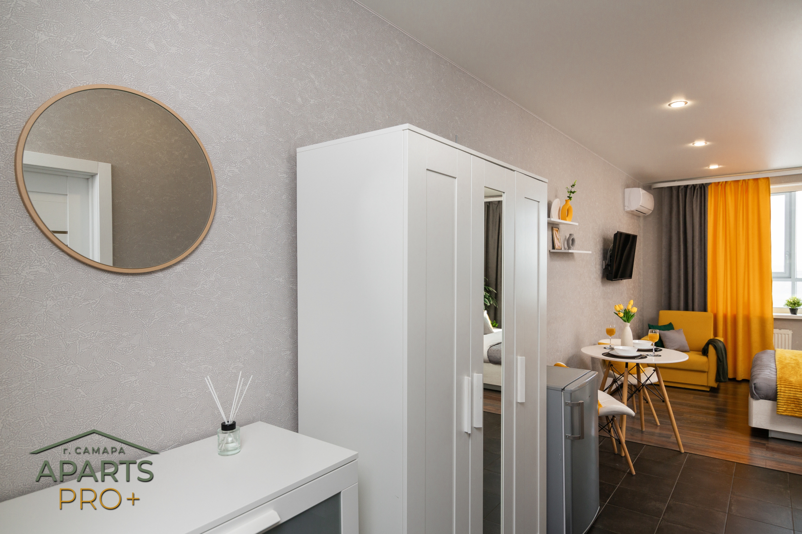 Квартира Aparts Pro Видовая 3-х местная студия с панорамным балконом в ЖК Арго на 12 этаже