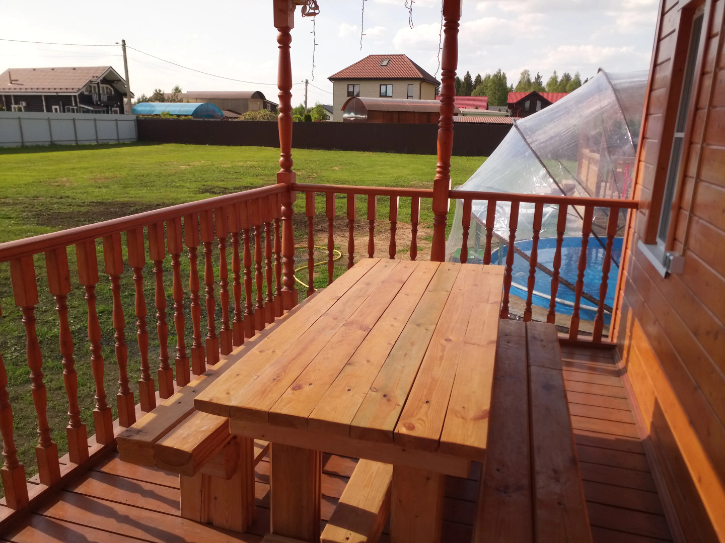 Частный дом Дом с бассейном и баней