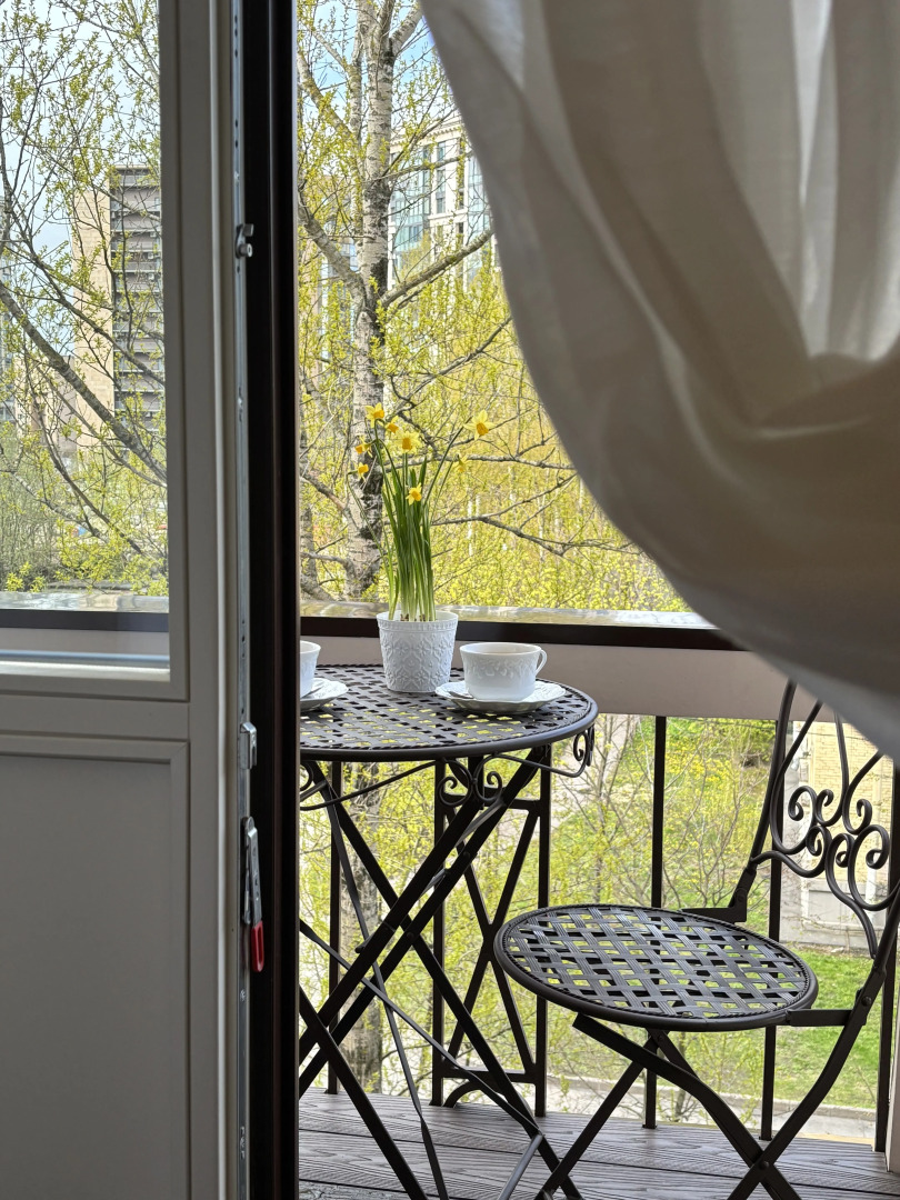 Квартира с сауной и балконом