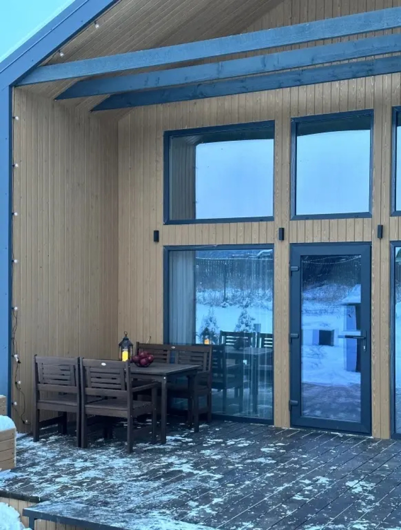 Частный Дом Барнхаус №3 с дровяной баней и горячим чаном на 7 человек