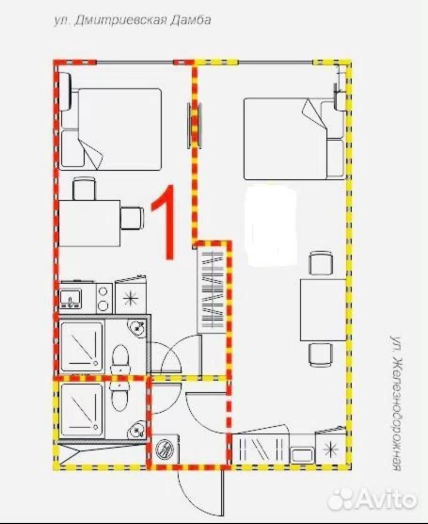 Апартаменты Вблизи Вокзала "Удачная квартира" 1