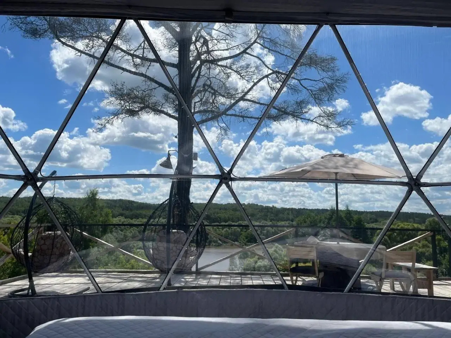 Глэмпинг Глэмпгеокупол "Домик на Оке" Таруса