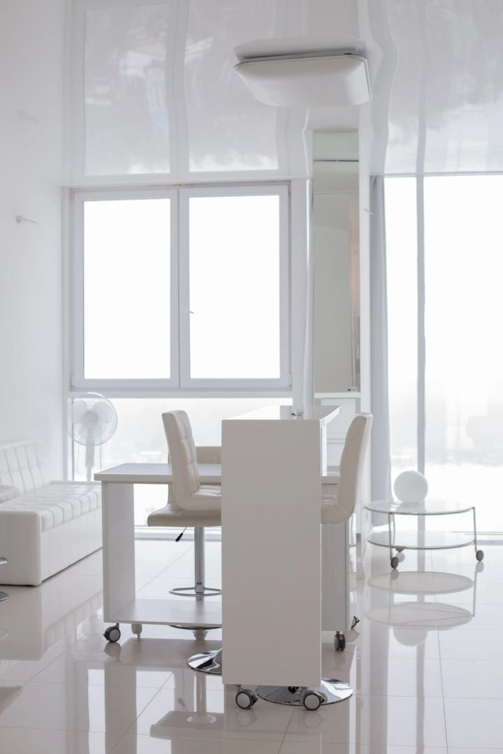 Апартаменты Белая Романтическая Студия с Панорамным Видом