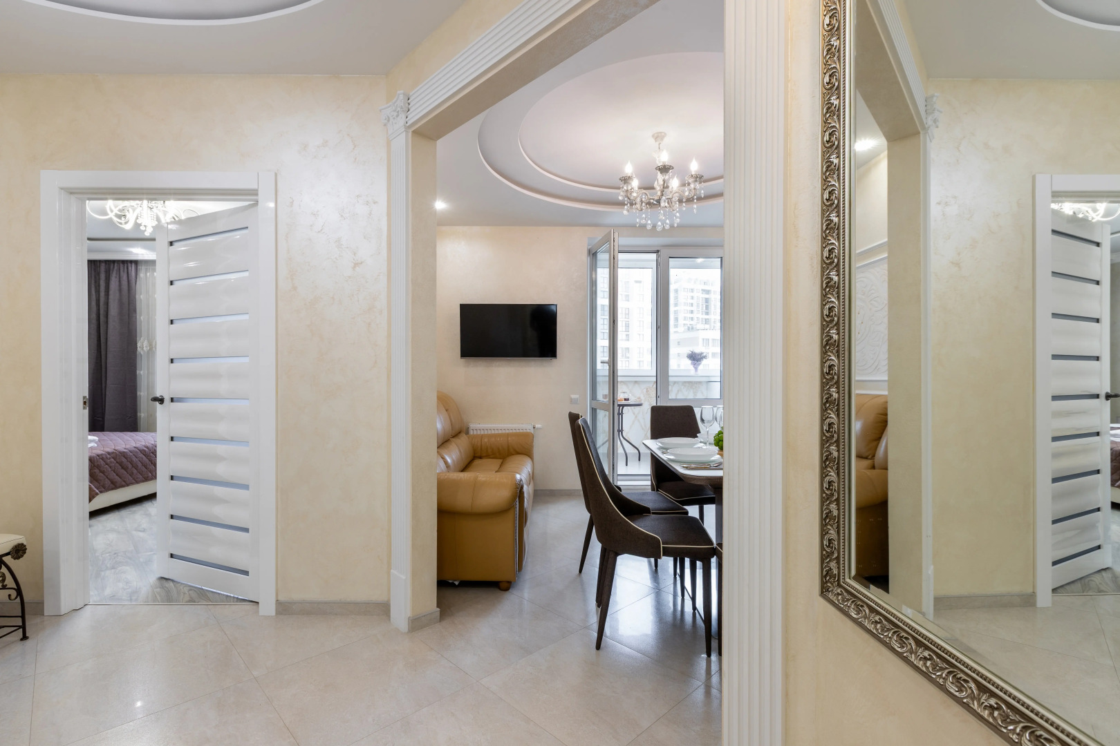 Апартаменты Модерн с просторной кухней