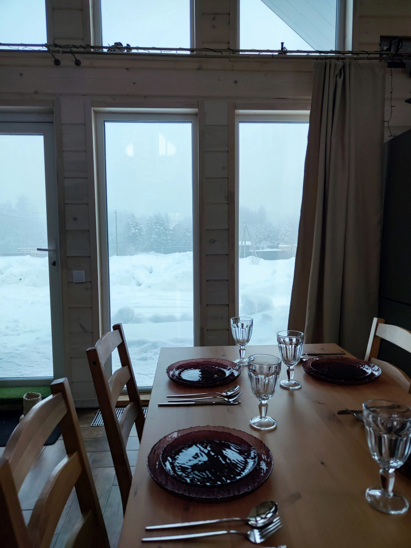 Частный дом Чёрный домик у озера Отрадное