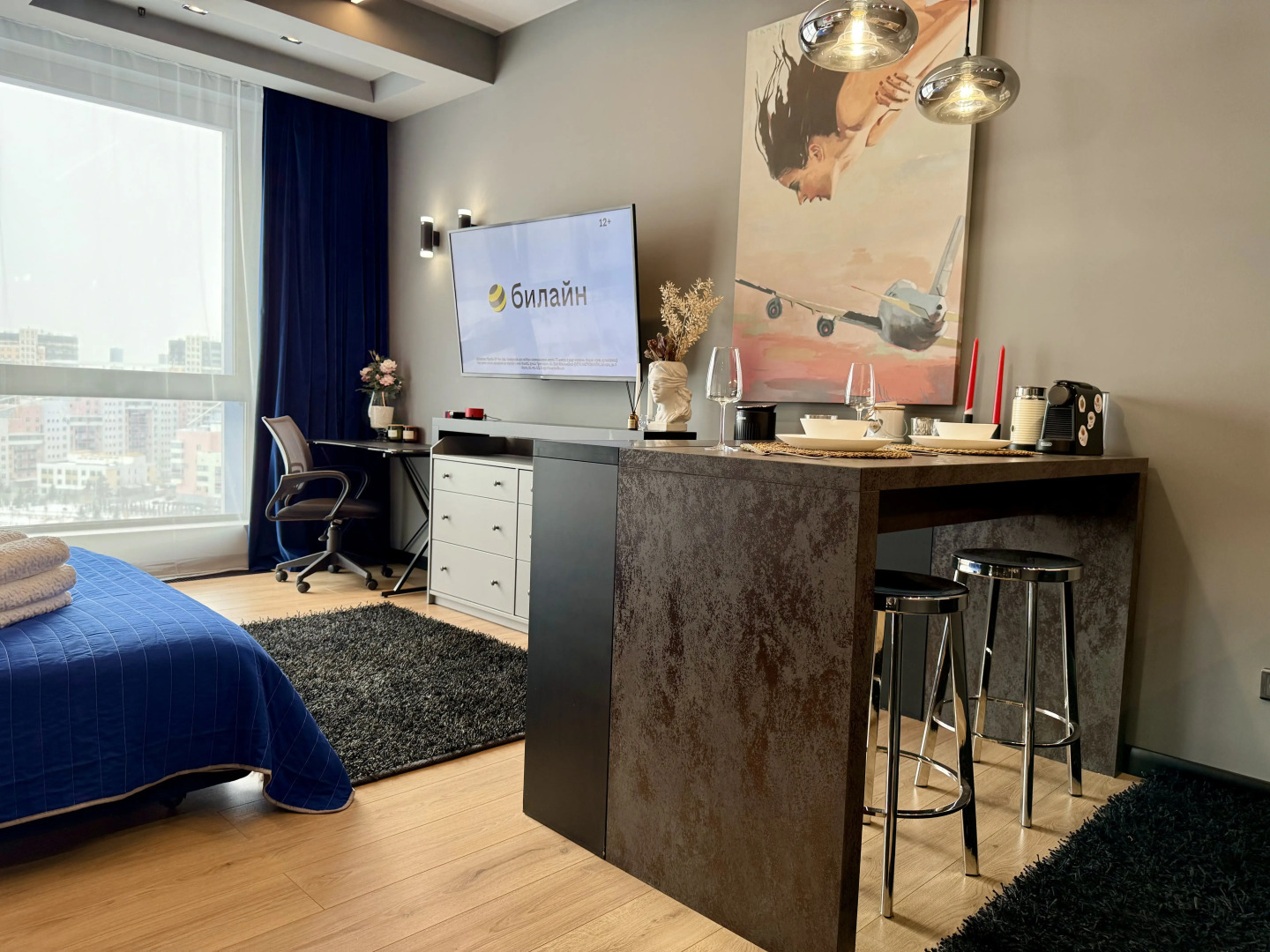 Апартаменты в центре Москвы с шикарным видом