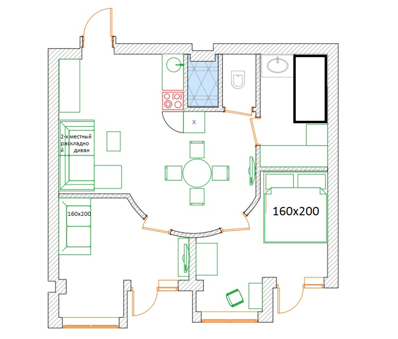 Апартаменты на Просвещения у Моря