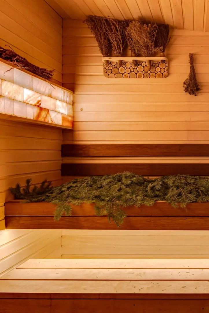 Частный дом Увеличенный А-фрейм Сад с баней и чаном