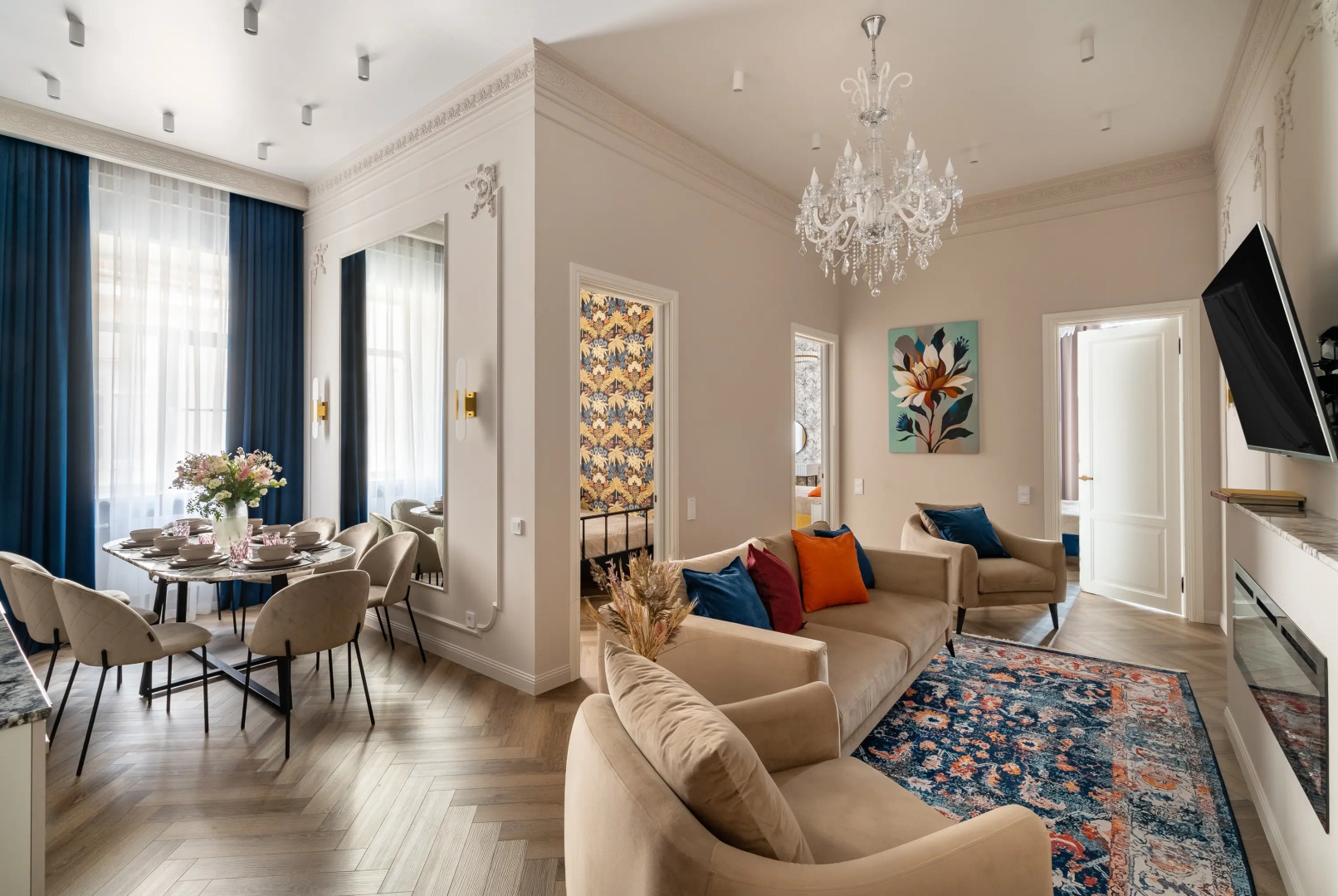 Апартаменты Дизайнерские 3х комнатные с камином Buyartapartments