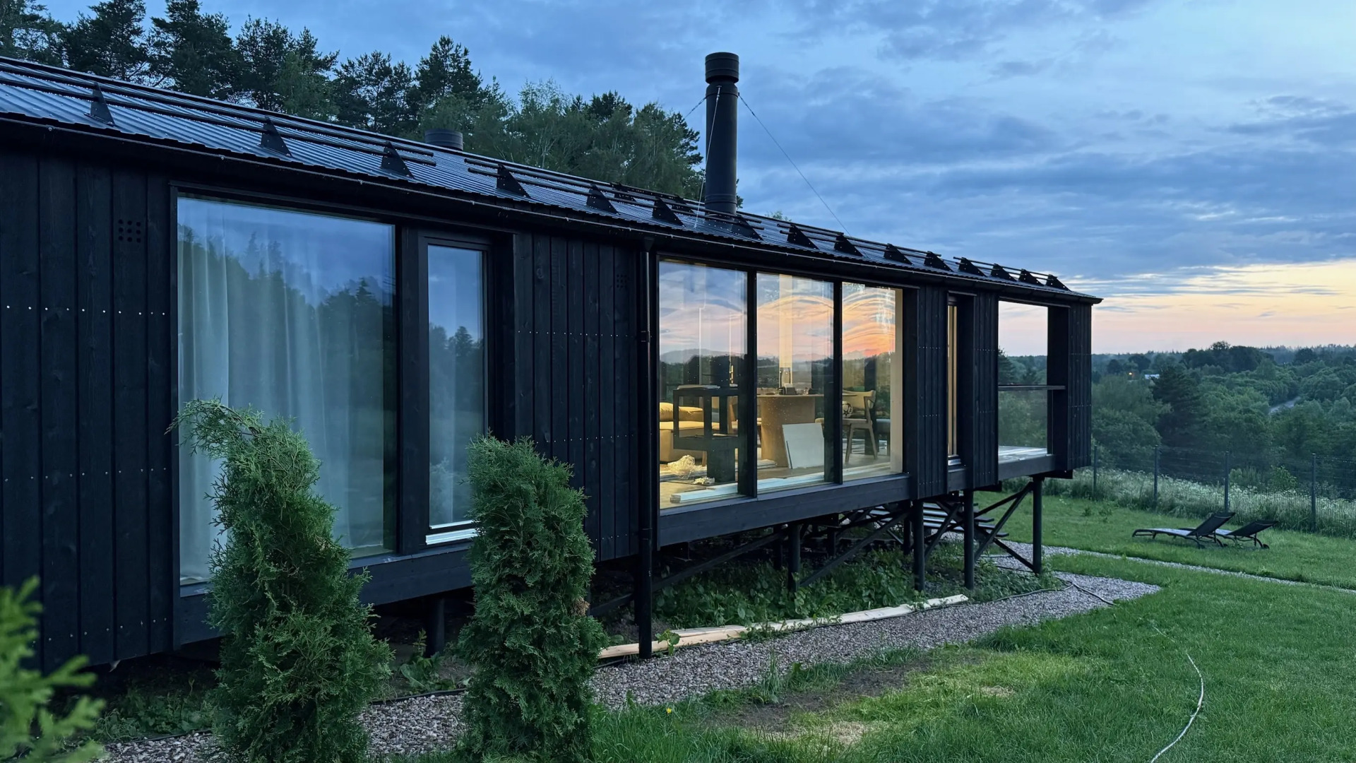 Частный Дом с шикарным видом на закаты с панорамной сауной и купелью