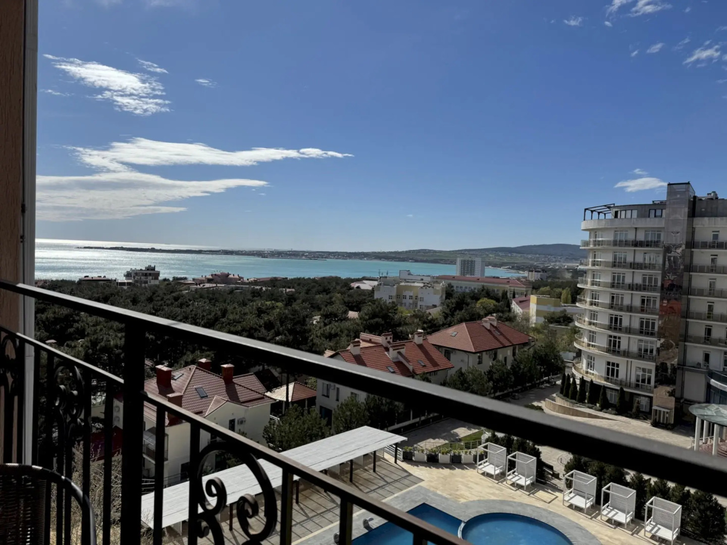 Квартира 488 1-к с видом на море и горы с балконом